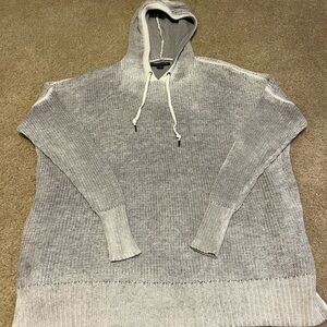 American Eagle Outfitters Light Gray Hooded Sweater XS Faded Style